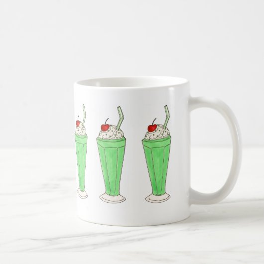 Green Kleeblatt Ice Cream Shake St. Patrick's Tass Kaffeetasse (Rechts)