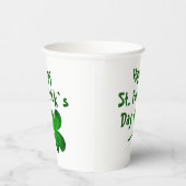 Green Kleeblatt Irish Happy St Patrick`s Day Pappbecher (Rechts)
