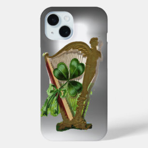 GREEN KLEEBLATT IRISH HARP Grau Weiß Case-Mate iPhone Hülle