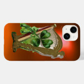 GREEN KLEEBLATT IRISH HARP Orange Case-Mate iPhone Hülle (Rückseite (Horizontal))