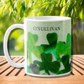 Green Kleeblatt Irish Individuelle Name Kaffeetasse