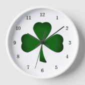 Green Kleeblatt Irish Lucky Clover Uhr (Vorderseite)