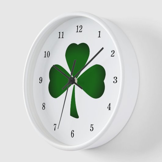 Green Kleeblatt Irish Lucky Clover Uhr (Winkel)