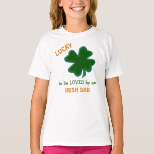 Green Kleeblatt Irish Vater Liebe Kids Shirt
