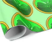 GREEN KLEEBLATT JEWEL Saint Patrick's Day Geschenkpapier (Rolleneckpunkt)