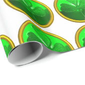 GREEN KLEEBLATT JEWEL Saint Patrick's Day ,White Geschenkpapier (Rolleneckpunkt)