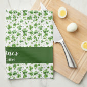 Green Kleeblatt Kitchen Handtuch Custom Geschenk I (Viertel Falte)