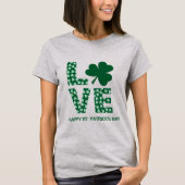 Green Kleeblatt Liebe Irish Fun St. Patrick's Day T-Shirt (Vorderseite)
