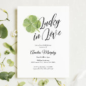 Green Kleeblatt Lucky in Liebe Brautparty Einladung