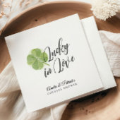 Green Kleeblatt Lucky in Liebe Brautparty Serviette