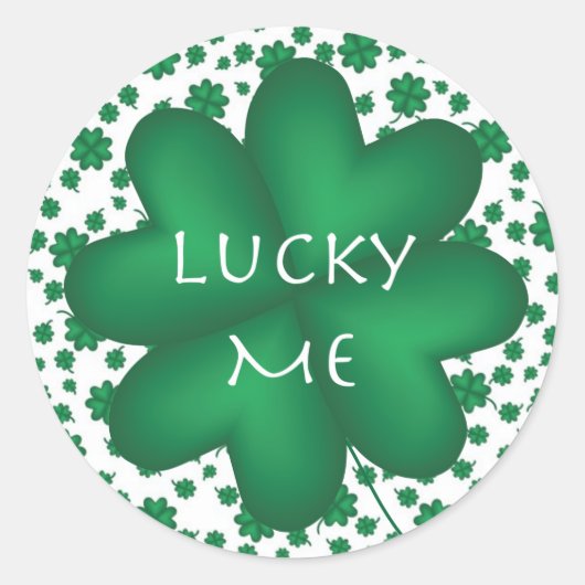 Green Kleeblatt Lucky Me Sticker (Vorderseite)