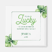 Green Kleeblatt Lucky St Patricks Day Magnet (Vorne)