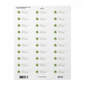 Green Kleeblatt Mailing Labels (Vorne)