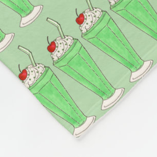 Green Kleeblatt Milkshake St. Patrick's Day Shake Fleecedecke