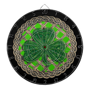 Green Kleeblatt on Celtic Knots Dart Board Dartscheibe