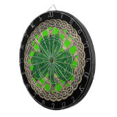 Green Kleeblatt on Celtic Knots Dart Board Dartscheibe (Vorderseite rechts)
