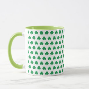 Green Kleeblatt Pattern Irish St Patricks Day Tass Tasse