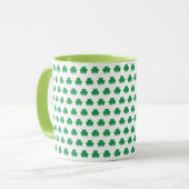 Green Kleeblatt Pattern Irish St Patricks Day Tass Tasse (Vorderseite Links)