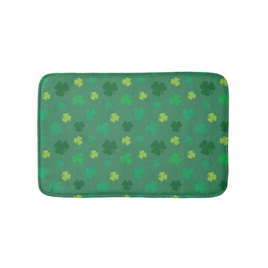 Green Kleeblatt Pattern St Patricks Day Badematte (Vorderseite)
