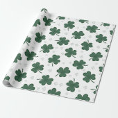 Green Kleeblatt Pattern St Patrick's Day Clover Geschenkpapier (Ungerollt)