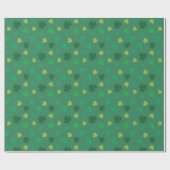 Green Kleeblatt Pattern St Patricks Day Geschenkpapier (Flach)
