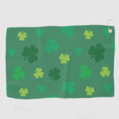 Green Kleeblatt Pattern St Patricks Day Golfhandtuch (Horizontal)