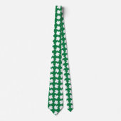 Green Kleeblatt Pattern St. Patrick's Day Krawatte (Vorderseite)