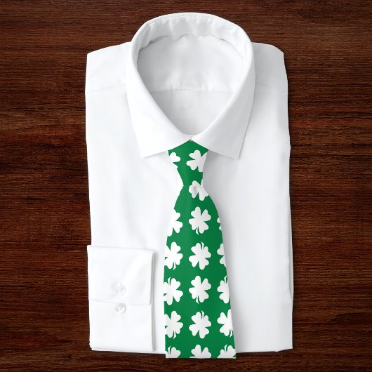 Green Kleeblatt Pattern St. Patrick's Day Krawatte