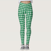 Green Kleeblatt Pattern St. Patrick's Day Leggings (Vorderseite)