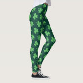 Green Kleeblatt Pattern St Patrick's Day Leggings (Rechts)