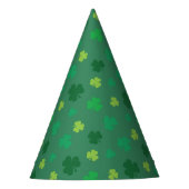 Green Kleeblatt Pattern St Patricks Day Partyhütchen (Vorderseite)