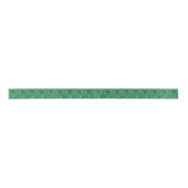 Green Kleeblatt Pattern St Patricks Day Satinband (Vorderseite)