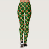 Green Kleeblatt Polka dots Ladybug Ladybird Muster Leggings (Rückseite)