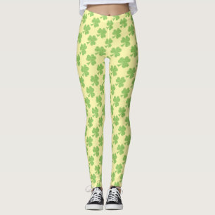 Green Kleeblatt Polka dots St. Patrick's Day gelb Leggings