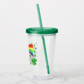 Green Kleeblatt Pot of Gold Rainbow St. Paddy's Da Acryltrinkbecher (Links)
