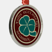 Green Kleeblatt Saint Patrick's Day Blumengrafik Ornament Aus Metall (Rechts)