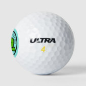 Green Kleeblatt Saint Patrick's Day Floral Art Golfball (Logo)
