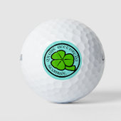 Green Kleeblatt Saint Patrick's Day Floral Art Golfball (Vorderseite)