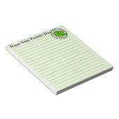 Green Kleeblatt Saint Patrick's Day Floral Art Hin Notizblock (angewinkelt)