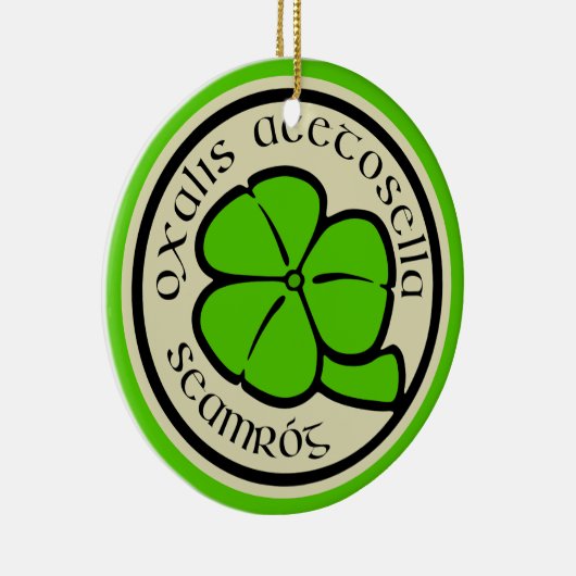 Green Kleeblatt Saint Patrick's Day Floral Art Keramik Ornament (Rechts)