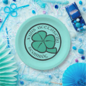 Green Kleeblatt Saint Patrick's Day Floral Art Pappteller (Party)