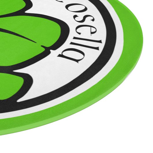 Green Kleeblatt Saint Patrick's Day Floral Art Schneidebrett (Ecke)