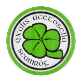 Green Kleeblatt Saint Patrick's Day Floral Art Schneidebrett (Vorderseite)