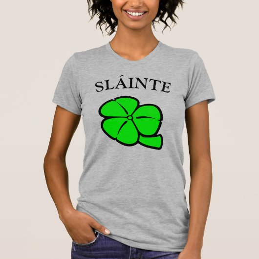 Green Kleeblatt Saint Patrick's Day Floral Art T-Shirt (Vorderseite)