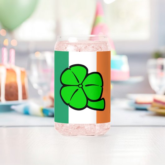 Green Kleeblatt Saint Patrick's Day Floral Vector Dosenglas (Insitu (Geburtstag))