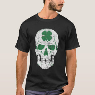 Green Kleeblatt Skull Irish Ireland St Patricks Da T-Shirt