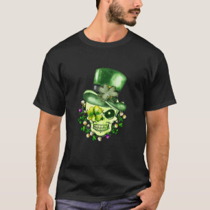 Green Kleeblatt Skull Irish Ireland St Patricks Da T-Shirt