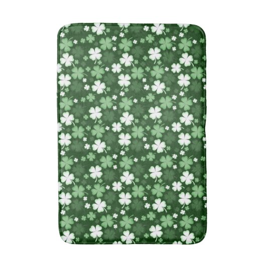 Green Kleeblatt, St. Patrick's Day Badematte (Vorderseite Vertikal)