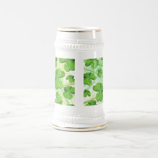 Green Kleeblatt St Patrick's Day Beer Stein Bierglas (Mittel)