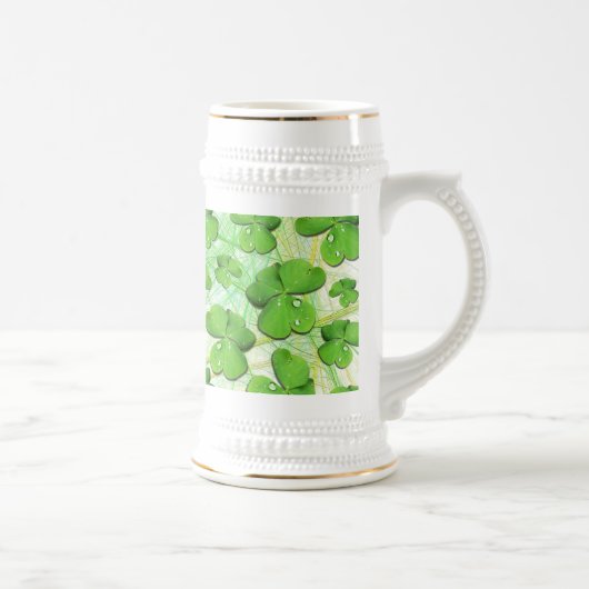 Green Kleeblatt St Patrick's Day Beer Stein Bierglas (Rechts)